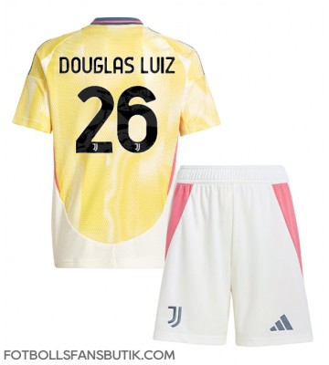Juventus Douglas Luiz #26 Replika Bortatröja Barn 2024-25 Kortärmad (+ Korta byxor)